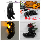Halloween Decorations Indoor Outdoor 3 Pack Wall Mount Creepy Hands&Candles