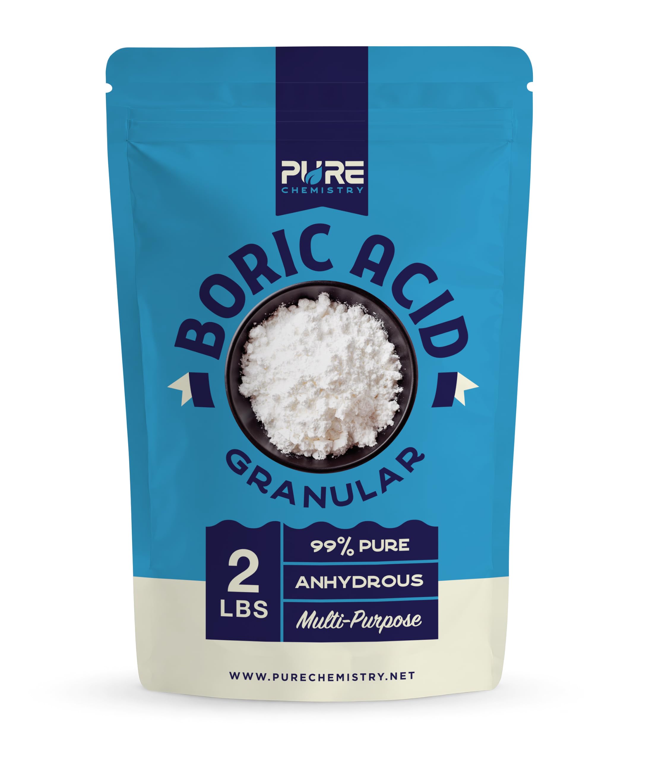 Ecoxall Bulk Boric Acid, 99.9% Pure, Granular, 2 lbs