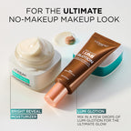 L'Oreal Paris Bright Reveal Vitamin C Glow Moisturizer, Supercharged Facial Moisturizer to Brighten Skin, Even Tone and Hydrate for 72HRs, Includes SPF 50 Sample