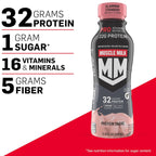 Muscle Milk Pro Advanced Nutrition Protein Shake, Slammin' Strawberry, 11.16 Fl Oz, 32g Protein, 1g Sugar, 16 Vitamins & Minerals, 5g Fiber, Bottled Liquid, Gluten Free, (Pack of 24)