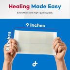 Dealmed Abdominal Combine Pads 5"x9" (40-Pack) Sterile Individually Wrapped, ABD Pads, Absorbent, Non Adherent for Wound Care, Drainage, First Aid, 20/Box (2 Pack)