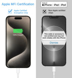 iPhone Duo 18 17 16 15 Charger 2+2Pack USB C Charger Block with 6FT Cable