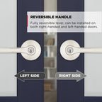 Kwikset Henley Entry Door Handle with Lock and Key, Secure Keyed Reversible Lever Exterior, For Front Entrance and Bedrooms, Satin Nickel, Pick Resistant Smartkey Rekey Security and Microban