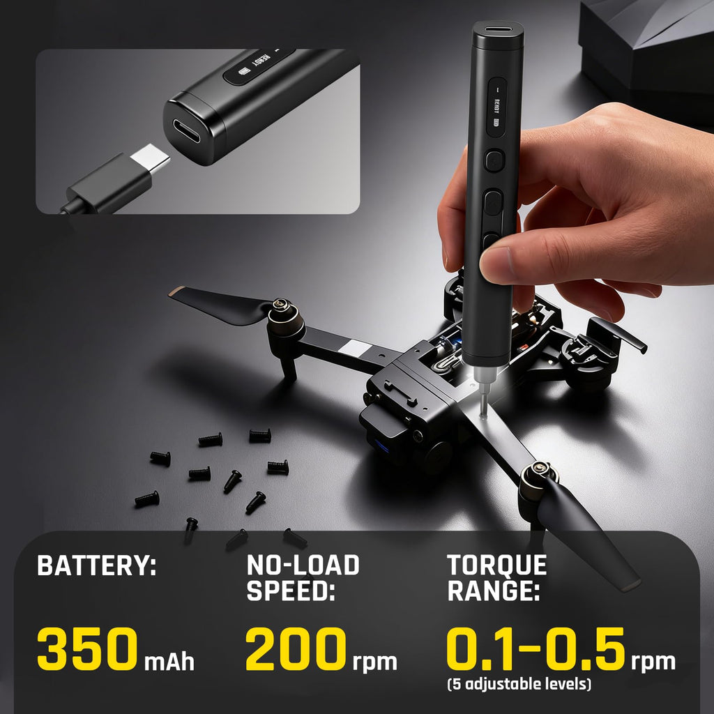 GRENPRO 78-in-1 Precision Electric Screwdriver Set, 3.7V Mini Cordless Screwdriver Kit with LED Display, 5 Adjustable Torque & Manual Handle for Electronics Phone Camera Repair