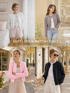 Trendy Queen Cropped Cardigan Sweaters for Women Fall Fashion Clothes 2026