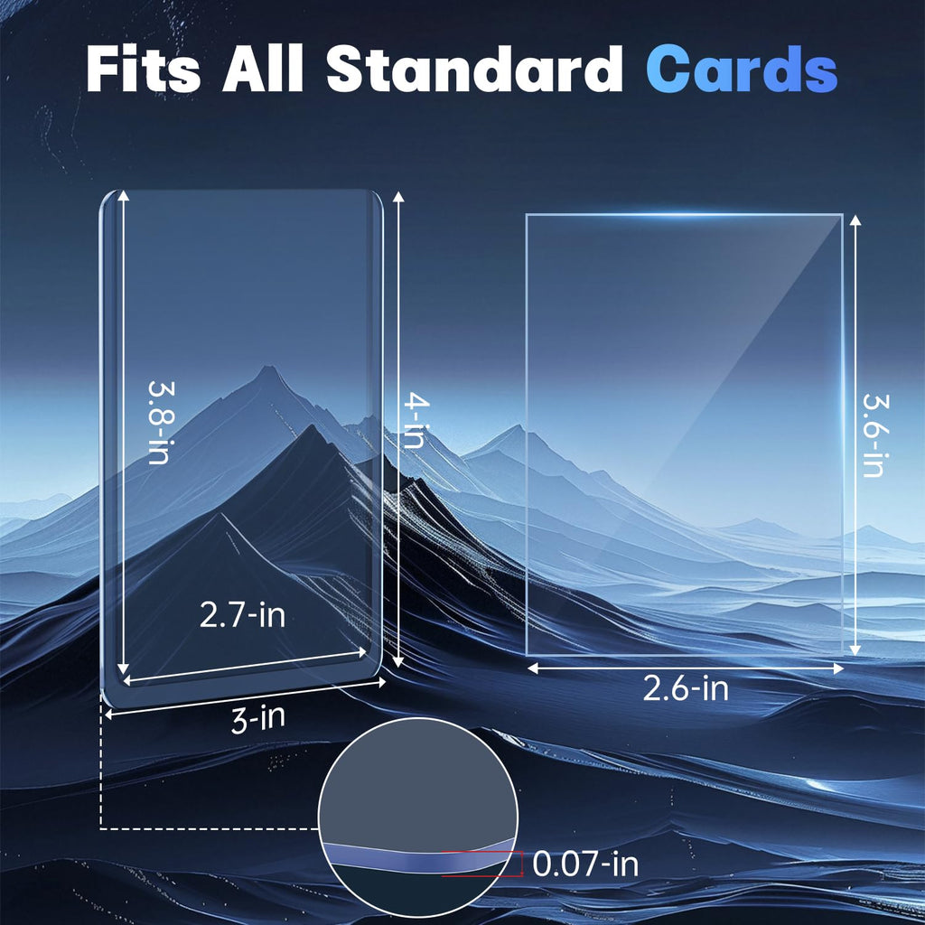 800 PCS Hard Plastic Card Sleeves, Premium Baseball Trading Sports Card Holder Protectors (400 Hard Sleeve + 400 Soft Sleeve)