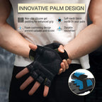 ATERCEL Workout Gloves for Men and Women, Exercise Gloves for Weight Lifting, Cycling, Gym, Training, Breathable and Snug fit (Green, X-Large)
