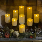 Fo32won Flameless Flickering Candles with Remote Timer, Set of 6 Ivory Led Battery Operated Candles for Home Decor Xmas Halloween (D3 x H3 3" 4" 5" 6" 7")