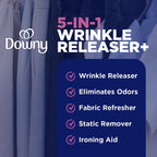 Downy Wrinkle Releaser Spray | All In One Wrinkle Release Spray, Odor Eliminator, Static Remover | Fabric Refresher & Ironing Aid for Clothes | 9.7 Fl Oz (Pack of 2), Fresh Scent
