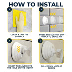HONEYBULL Fogless Shower Mirror for Shaving with Suction Mount, White