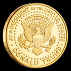 Donald Trump Assassinated Coins Shooting Medal Trump Fighting for America Challenge Coin 2025-2029 (5 Pieces Gold-Gold)