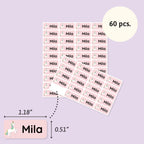 TeddyLabels – Personalized Name Labels for Kids (60) – Waterproof & Durable Stickers for Clothing, School & Daycare Items - Unicorns