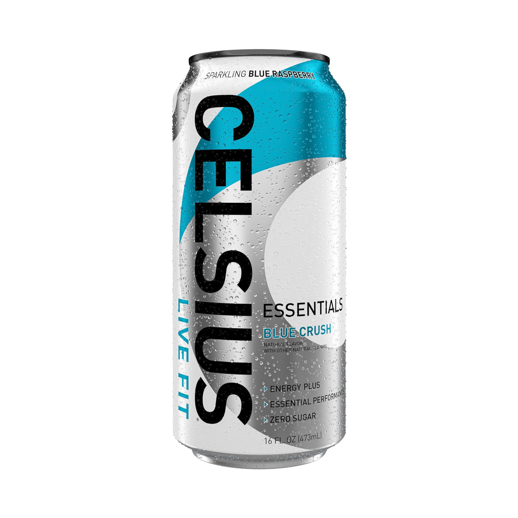 CELSIUS ESSENTIALS™ Sparkling Blue Crush, Sugar Free Performance Energy Drink, 16 Fl Oz (Pack of 12)