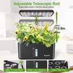 Dryades Indoor Garden 10 Pods Hydroponics Growing System w/LED Grow Light