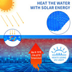 Evoio Solar Pool Covers, 6 x 12 Foot Solar Pool Blankets for Inground Above Ground Rectangular Swimming Pools, Heavy-Duty Floating Bubble Pool Hot Tub Spa Covers Thermal Blanket (6 x 12 Ft)
