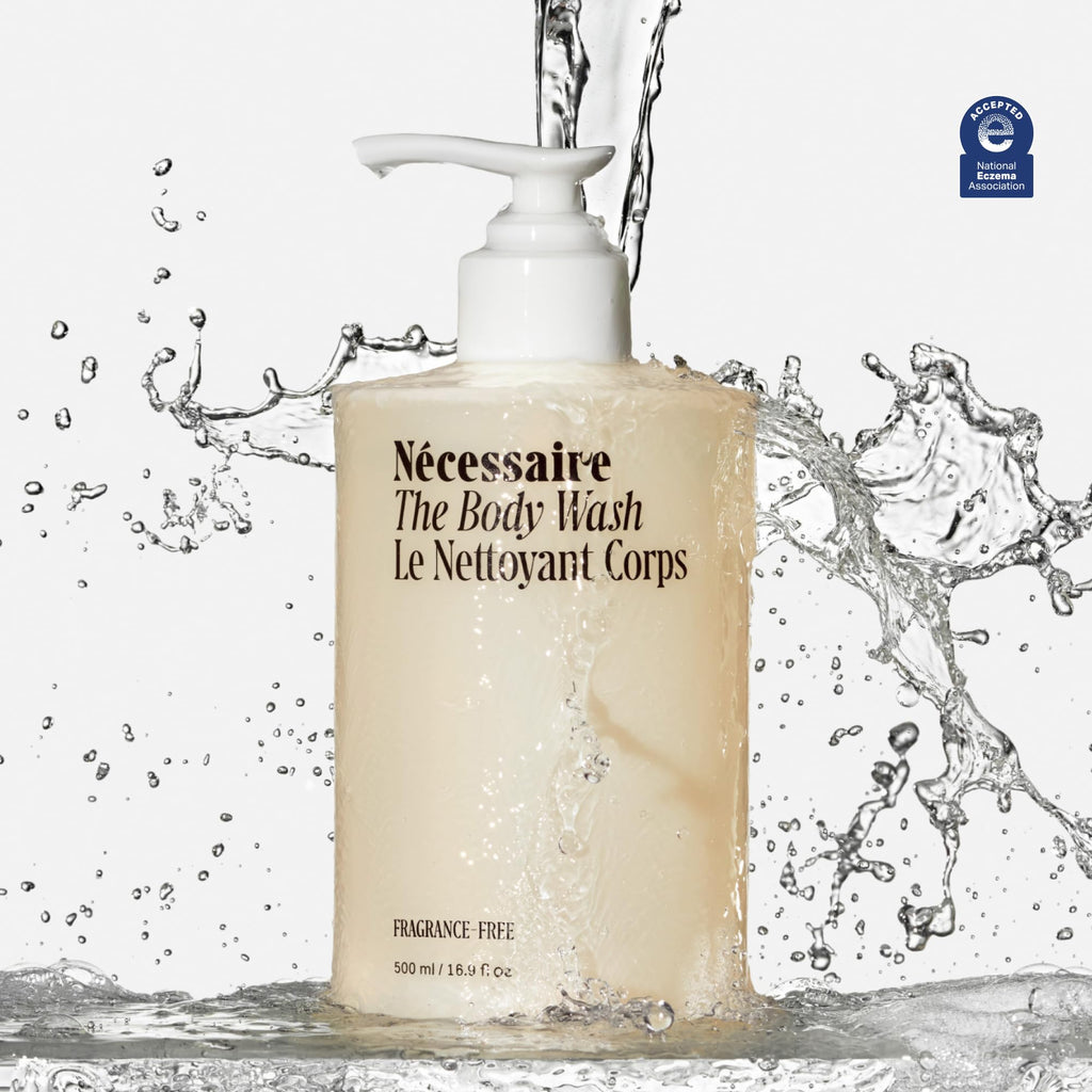Nécessaire The Body Wash Fragrance-Free - Multi-Oil Shower Gel Body Wash for Women + Men. Non-Comedogenic + Hypoallergenic for Sensitive Skin with Niacinamide. 500ml/16.9 fl oz