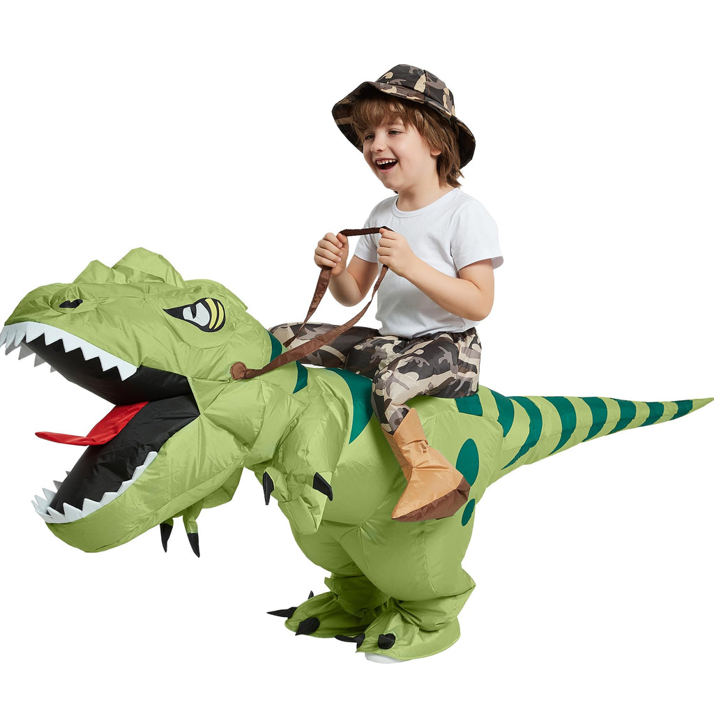 Inflatable Dinosaur Costume for Kids,Blow Up Halloween T Rex Suit (4-6YRS)