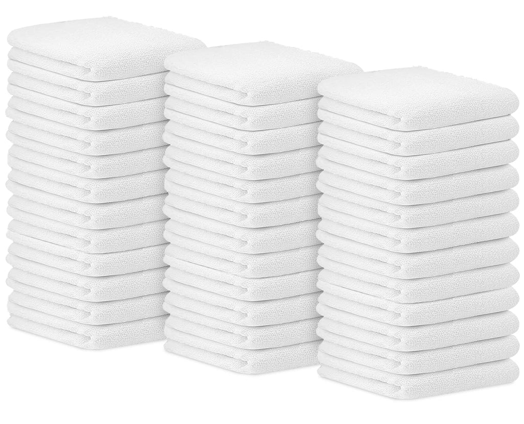 Avalon Towels Bar Towels (Pack of 36) Size 14x17 Inches – 100% Cotton, Absorbent and Reusable Cleaning Rags, Multipurpose Cleaning Towels, Terry Cloth Rags, Durable Shop Rags (White)