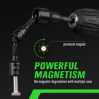 20-Piece Magnetic Nut Driver Set, Metric & SAE 1/4" Hex Shank, Drill Socket Set, Impact Driver Bit Set, Magnetic Bit Holder with Aluminum Alloy Snap Clip, Quick Change Tool