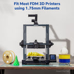 DEEPLEE PLA 1.75mm 3D Printer Filament, 4kg Gray