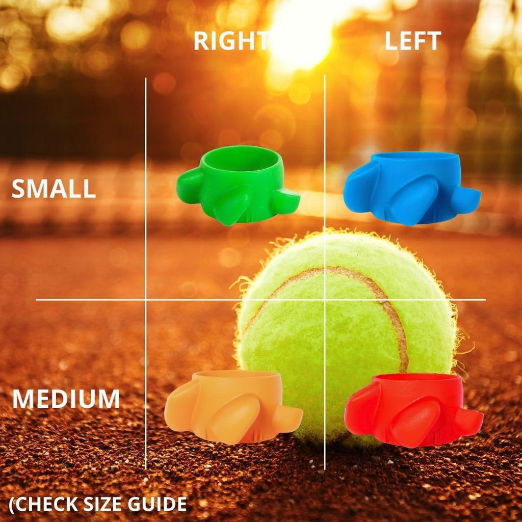 GRIPFIXER Tennis Grip Trainer (Medium Size, Left Hand) - Tennis Training Equipment - Grip Aid