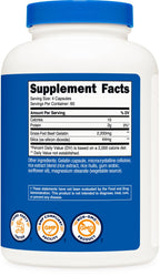 Nutricost Gelatin with Silica (2,200mg) 240 Capsules - With Grass-Fed Beef Gelatin, Gluten-Free, GMO-Free, 60 Servings