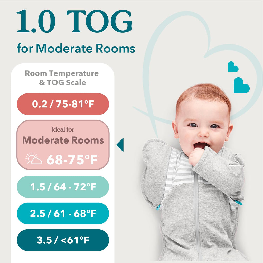 Love to Dream Swaddle UP, Organic Cotton, Baby Sleep Sack, Self-Soothing Swaddles for Newborns, Get Longer Sleep, Snug Fit Helps Calm Startle Reflex, Newborn Essentials for Baby, Cream