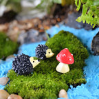 QuarenDen Fairy Garden Accessories, 28Pcs, Miniature Forest Kit, Tiny Resin Animal, Miniature Garden Figurines with Moss for DIY Craft, Desktop Decoration