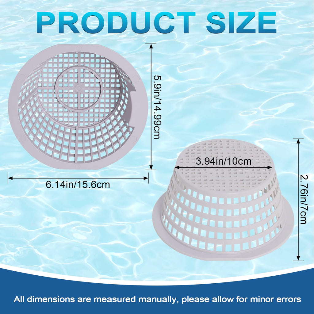 Podoy Pool 8928 Skimmer Basket for Above-Ground and In-Ground Swimming Pool Replacement Parts Compatible with Swimline Hydrotools 8928 Olympic ACM88 4-Pack