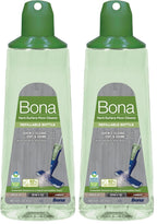 Bona Multi-Surface Floor Cleaner Refillable Spray Mop Cartridge, for Stone Tile Laminate and Vinyl LVT/LVP, 34 Fl Oz (Pack of 2)