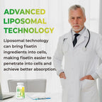Kayseari Fisetin 1200mg Liposomal Fisetin Supplements 98% Pure Fisetin Polyphenols Antioxidants Immunity Health Aging Cognitive Support Non-GMO 120 Capsules