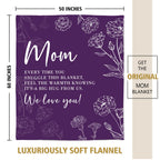 GiltGlimmer Mom Birthday Gifts, Mom Floral Blanket Purple, 60" x 50"