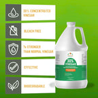 30% Vinegar Concentrated White Vinegar Industrial-Grade (2 Gallon(256 oz)