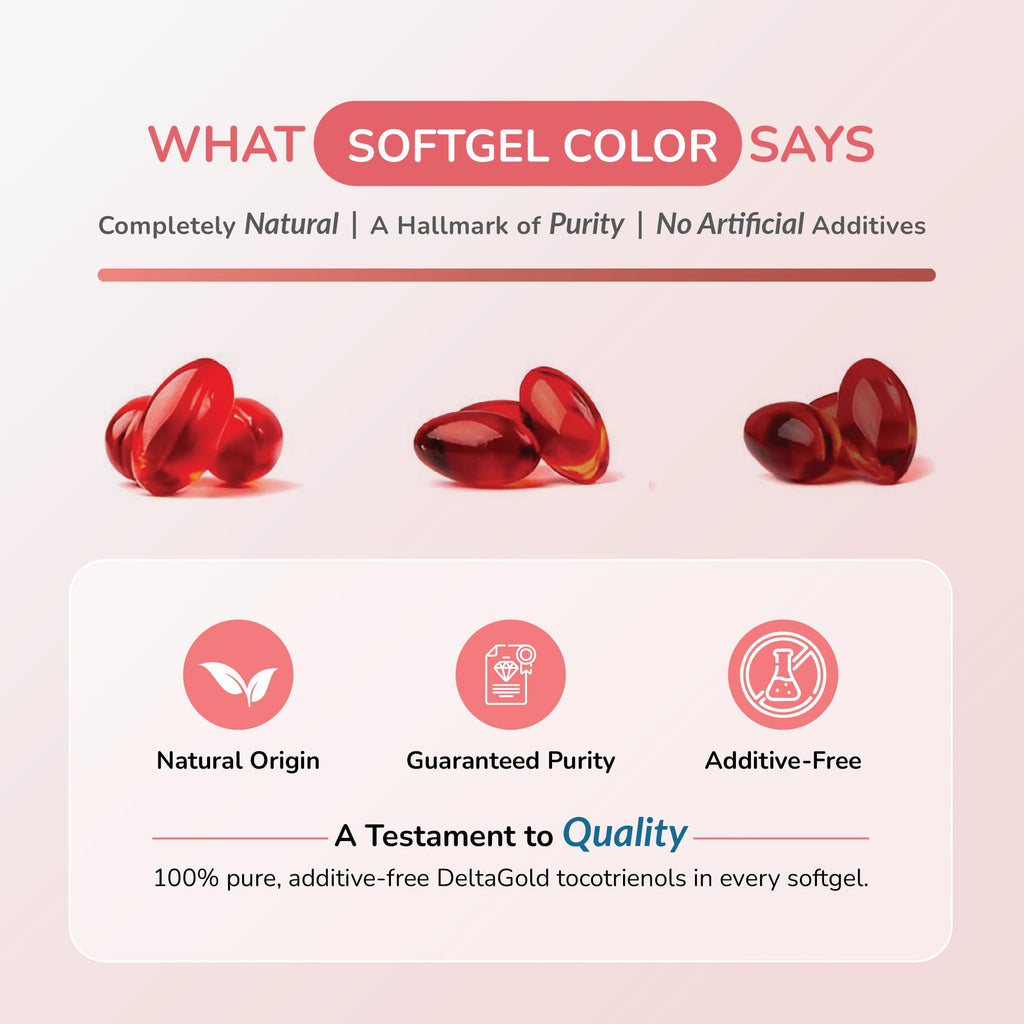 Wellness Extract Eannatto Tocotrienols Vitamin E Supplements Tocopherol Free, Supports Immune Health, Non-GMO, Gluten Free & Antioxidant (300MG 60 Softgels)