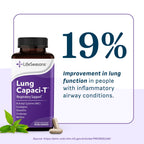Lung Capaci-T - Respiratory Support Supplement - CoQ10, N-Acetyl Cysteine, Boswellia, Eucalyptus, Mullein, Green Tea, Nettle & Peppermint - Increases Oxygen Capacity & Reduces Mucus - 90 Capsules