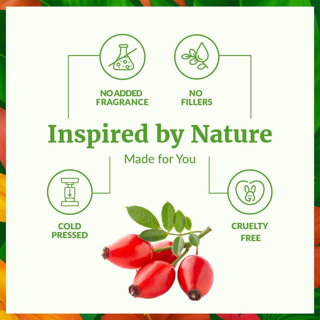 SVA Rosehip Seed Oil Organic - 4 Fl Oz – 100% Natural Cold Pressed Organic Rosehip Oil - for Face, Skin Care, Hair Care, Scalp Massage & Body Massage – Carrier Oil with Dropper