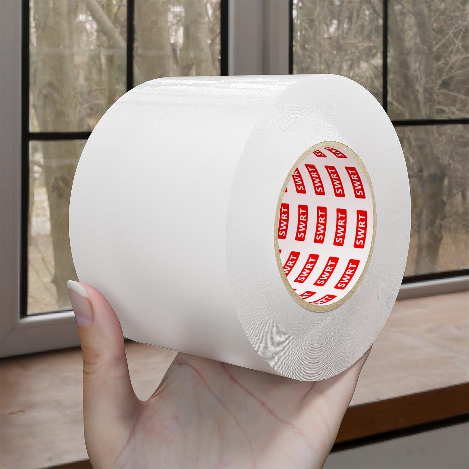 SWRT 3”x 60 YD 8 Mil Heavy Duty Transparent Window Weather Sealing Tape, No Residue Window Insulation for Winter, Preventing Cold Air Loss in Summer Door and Window Seal Kit
