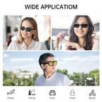 HIBLOKS Polarized Clip for Ray-Ban Meta Wayfarer RW4006 & Gen 2 RW4012 Regular (50-22), Shiny Black Frame Discoloration Clip for Meta Wayfarer Gen 2 Protect Your Eyes, (Regular, Yellow)