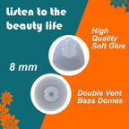 Hearing Aid Domes for Oticon Replacements,Oticon Minifit Double Vent Bass Domes (8 mm/3 Pack）,Universal Domes for Oticon Hearing Aid Supplies