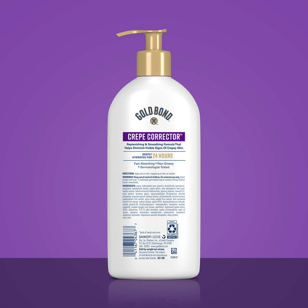 Gold Bond Age Renew Crepe Corrector Body Lotion, Replenishing & Smoothing Formula, Crepe Corrector Body Lotion, 14 oz