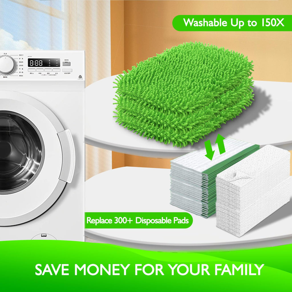 Yicotira Reusable Microfiber Mop Pads Compatible with Swiffer Sweeper- 8 Pack Dry Sweeping Cloths & Wet Mopping Cloths - Washable Wet Pads Refill for Mopping Floors (Mop is not Included)