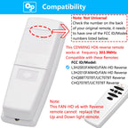 Replacement Remote for Hampton Bay Hunter Ceiling Fan Remote Control, 303.9MHz w/Reverse Light Dimmer 3-Speed Wall Mount, for UC7078T CHQ7078T CHQ8BT7078T L3H2010FANHD Fan-HD HD6(Remote Only)