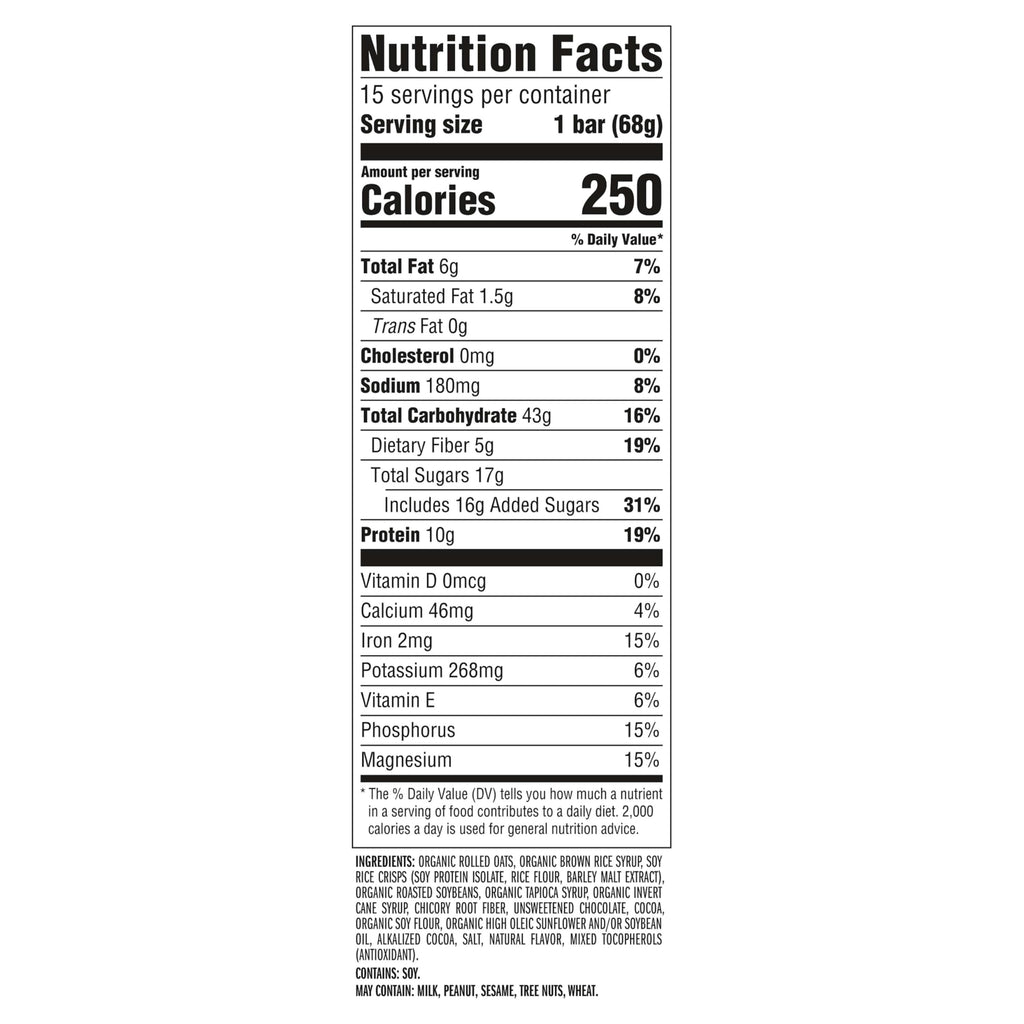 CLIF BAR Protein Energy Bars, Chocolate Brownie, 15ct