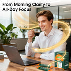 Mushroom Coffee with Collagen, Vitamins & Minerals, 6 Adaptogenic Mushrooms - Lion’s Mane, Reishi, Chaga & More, Organic Instant Coffee for Energy, Focus, Skin, Immune & Gut Support, 30 Servings