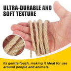 Radix Rope Natural Jute Twine, 8MM x 100FT Jute Rope Roll, Heavy Duty Thick Twine for Cat Scratching Post, Bundling, Gardening and DIY Crafts