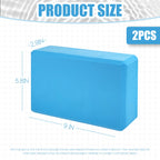 2 Pcs Yoga Blocks, 9"x6"x3" Foam Blocks Yoga Props for Pilates Stretching and Meditation Exercise Blocks Lightweight Yoga Essentials (Blue, normal)