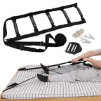 Bed Ladder Assist 160 Inch, Munzong Black Pull Up& Sit Up Assist Device, Assistive Bedside Straps w/ 5 Handle, Portable Rope Beds Ladder Helper for Elderly Senior Injury Handicap Patient Pregnant(4 m)