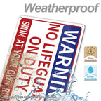 MOLESS 2 Pack Pool Safety Signs Bundle – 14x10 Inch Pool Signs for Outside Outdoor Decor, No Lifeguard on Duty & Child Supervision, Durable 0.040 Aluminum Weatherproof, Easy to Mount, PSP-2302