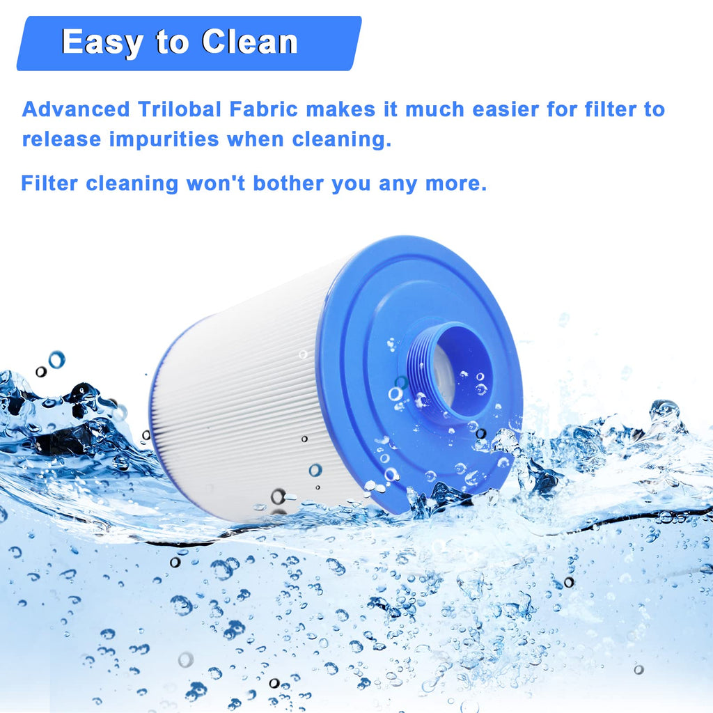 PAS40-F2M Replacement Hot Tub Spa Filter Compatible with Unicel 6CH-352, Filbur FC-0312, Artesian Spas 06-0014-12, Baleen AK-90131, Darlly 60354, SD-01441, Master Spas PMA-R1 Filters, 40 sqft, 2 Pack