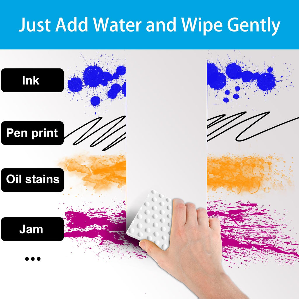 SmilinFit Magic Sponge Erasers, 50 Pack 2X Density Stronger Melamine Sponge Foam Pads, Multi-Functional Household Cleaning Supplies Cleaner for Kitchen, Bathroom, Bathtub, Sink, Wall Cleaner